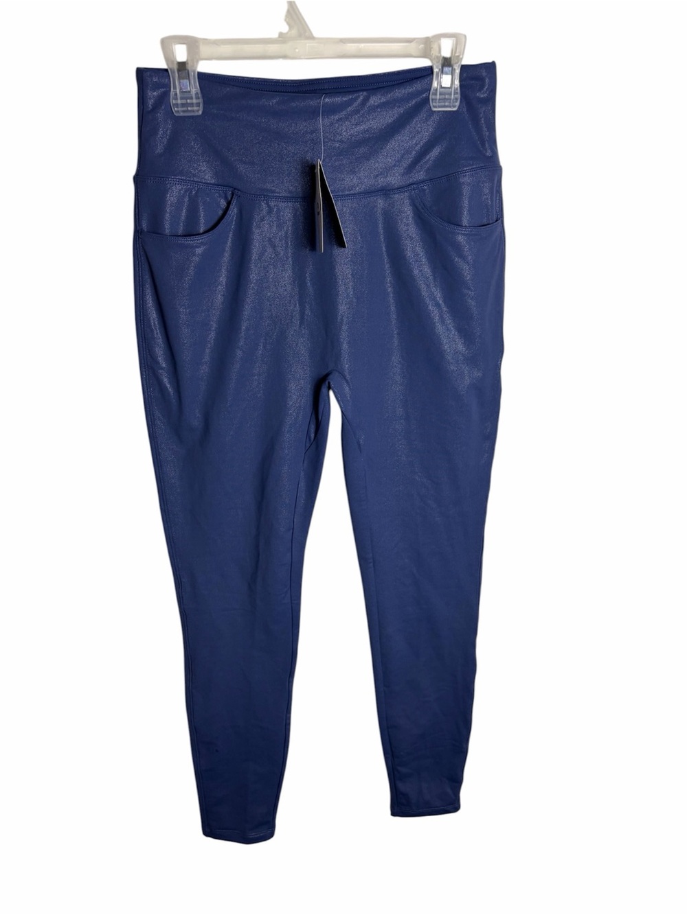 NWT Baleaf blue sparkle leggings with pockets size M